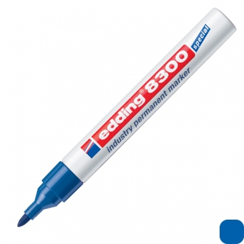 Маркер Industry Permanent marker, 1-3 мм, конусний письмовий вузол Edding e-8300/03 синій