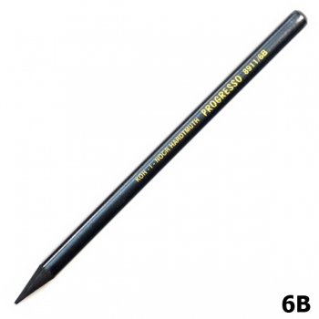 Олівець графітний Progresso без покриття деревом Koh-i-noor 8911 6B