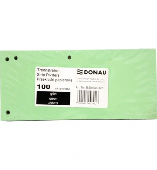 Разделитель картонный (10,5 х 23 см.) DONAU 8620100-06PL зеленый