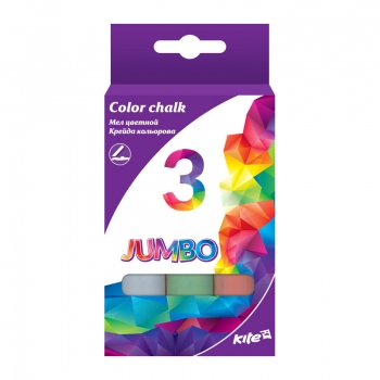 Крейда кольорова Jumbo 3 штуки в упаковці Kite K17-077