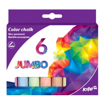 Крейда кольорова Jumbo 6 штук в упаковці Kite K17-073