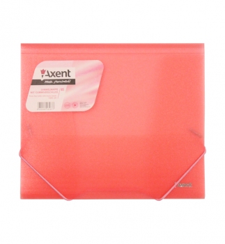 Папка пластиковая на резинках прозрачная тонированная В5, Axent 1505-24-А красный