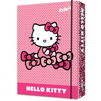 Папка картонна для зошитів з фіксацією на гумці B5+ (175 х 245 х 25 мм) Hello Kitty KITE HK17-210