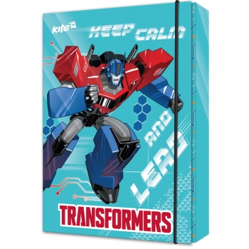 Папка картонна для зошитів з фіксацією на гумці B5+ (175 х 245 х 25 мм) Transformers KITE TF17-210