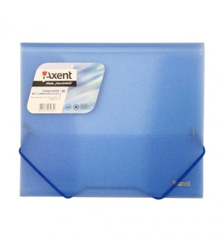 Папка пластиковая на резинках прозрачная тонированная В5, Axent 1505-22-А синий