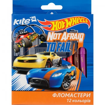 Фломастери 12 кольорів Kite Hot Wheels HW17-047