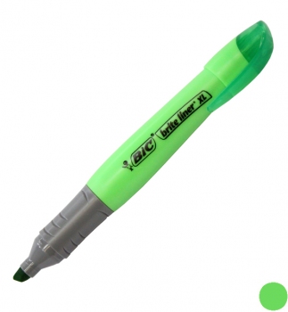 Маркер текстовый 1,7-5,1 мм, клиноподобный наконечник, зеленый, BIC 891398