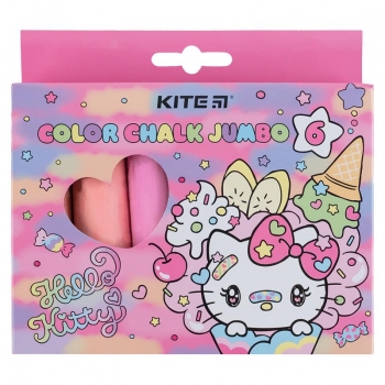 Крейда кольорова Jumbo 6 штук в упаковці Hello Kitty Kite hk24-073