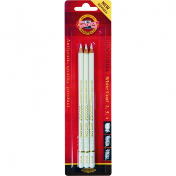 Комплект художніх олівеців Gioconda вугілля біле Koh-i-noor 8812003002bl