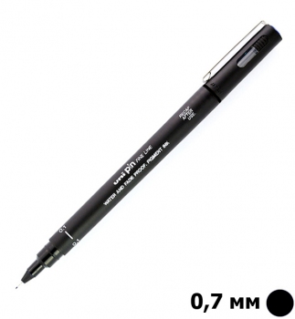 Лайнер UNI PIN 07-200 чорний, товщина лініі написання 0,7 мм