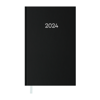 Щоденник  датований 2024  MONOCHROME, А6 Buromax BM.2564-01 чорний