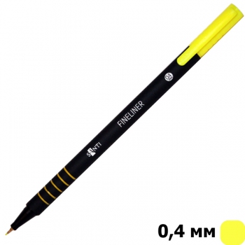 Файнлайнер SANTI  товщина лініі написання 0,4 мм жовтого кольору (741660)