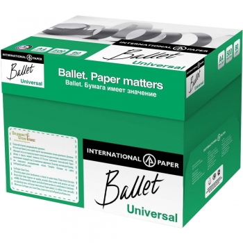 Папір BALLET UNIVERSAL А4 80г/м2, 500л ціна за ящик 5 упаковок
