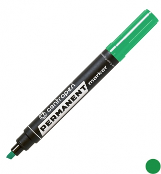 Маркер перманентний 1-4,6 мм, клиновидний письмовий вузол, зелений, Centropen Permanent 8576/04