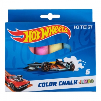 Крейда кольорова Jumbo 6 штук в упаковці Hot Wheels Kite hw24-073