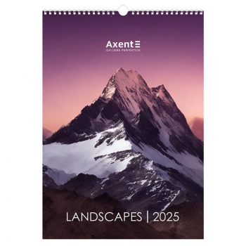 Календар настінний на пружині А3 2025 рік Axent 8804-25-1-А Landscapes