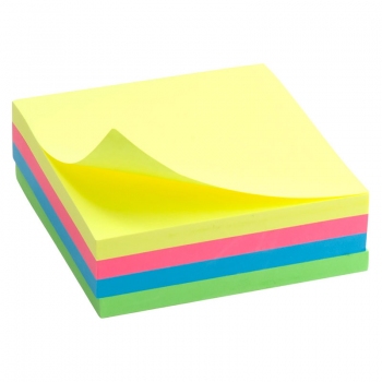 Блок бумаги с липким слоем 75x75 мм, 250 листов, неоновые цвета Delta by Axent  D3351