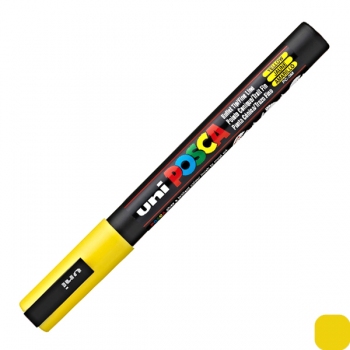Художній маркер-фарба POSCA 0,9 -1,3 мм, конусний письмовий вузол, жовтий, uni PC-3M.Yellow