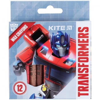 Крейда воскова, 12 кольорів в упаковці Transformers Kite tf24-070