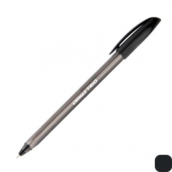 Ручка кулькова масляна Trio 1,0 мм Unimax UX-104-01 чорний
