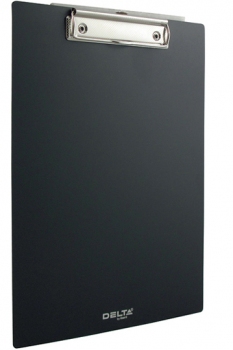 Планшет пластиковый А4 с металлическим прижимом Delta by Axent D2510-01 черный