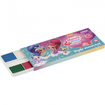 Фарби акварельні  12 кольорів в картонній упаковці Kite Shimmer&Shine SH18-041