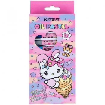 Пастель масляна, 12 кольорів в упаковці Hello Kitty Kite hk24-071