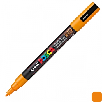 Художній маркер-фарба POSCA 0,9 -1,3 мм, конусний письмовий вузол, яскраво жовтий, uni PC-3M.Br.Yellow