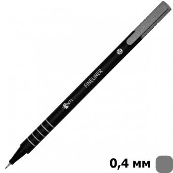 Файнлайнер SANTI  товщина лініі написання 0,4 мм сірого кольору (741660)