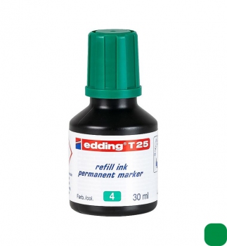 Чернило для заправки перманентных маркеров Edding e-370, e-390, зеленый Permanent e-T25/04, 30 мл