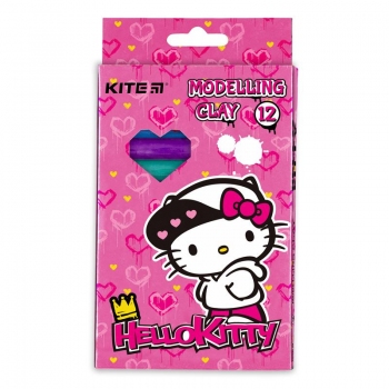 Пластилін м`який, восковий 12 кольорів 200 г KITE Hello Kitty  hk21-086