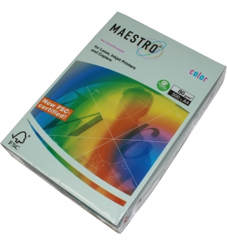 Бумага Maestro Color Pastel A4 80 г/м2, 500 л Blue (голубой) BL29 Бумага Maestro Color Pastel A4 80 г/м2, 500 л Blue (голубой) BL29