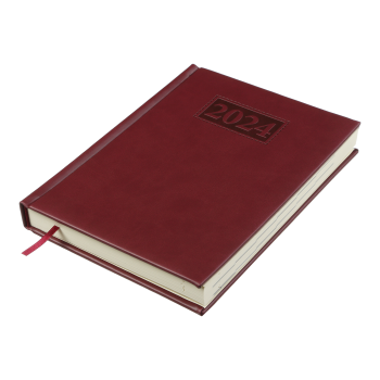 Щоденник  датований 2024 GENTLE, А5 Buromax BM.2109-13 темно-червоний