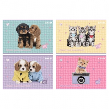 Альбом для малювання 24 аркуша А4 на скобі Studio Pets Kite sp25-242