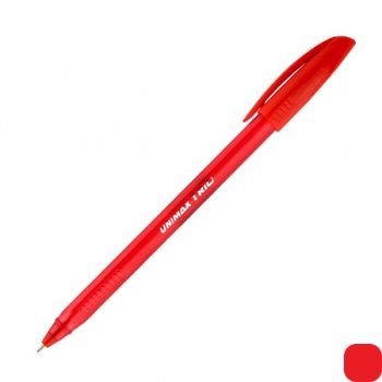 Ручка масляная Trio 1,0 мм Unimax UX-104-06 красный