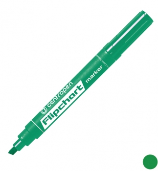 Маркер для паперового блоку на фліпчарті 1-4,6 мм, клиновидний письмовий вузол, зелений Centropen Flipchart 8560/04
