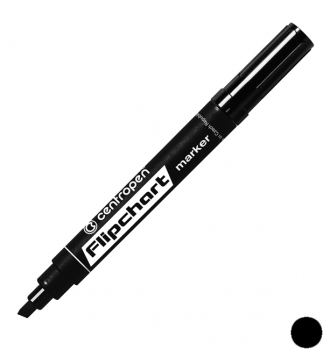 Маркер для флипчарта 1-4,6 мм, клиноподобный наконечник, черный Centropen Flipchart  8560/01