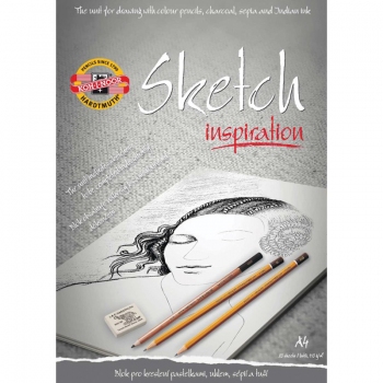 Альбом Sketchbook з надрукованними ескізами 20 арк. А4, 110 г/м2, клеєний блок, KOH-I-NOOR 992016