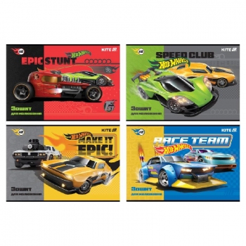 Альбом для малювання 12 аркушів А4 на скобі Hot Wheels Kite hw25-241