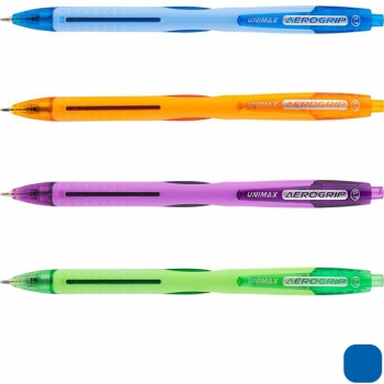 Ручка кулькова масляна Aerogrip-2 0,7 мм Unimax UX-137-02 синій