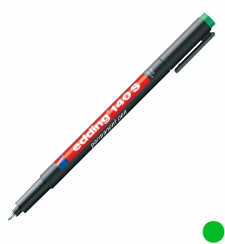 Маркер перманентный 0,3 мм, конусообразный наконечник, зеленый, Edding Permanent marker e-140/04 S OHP