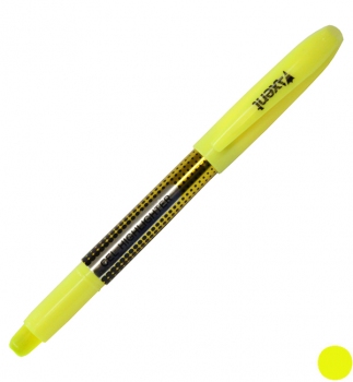 Маркер текстовий Gel Highlighter 1-4 мм, жовтий, овальний письмовий вузол, Axent 5601-А