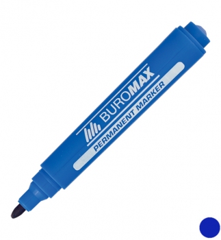 Маркер перманентний 2-4 мм, конусний письмовий вузол, синій, Вuromax BM.8700-02