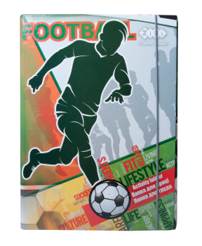Папка для труда FOOTBALL, картонная, на резинке А4 (300х212х28мм), KIDS Line Папка для труда FOOTBALL, картонная, на резинке А4 (300х212х28мм), KIDS Line