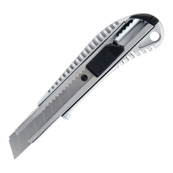 Нож канцелярский металлический (алюминий), лезвие 18 мм AXENT 6902-A