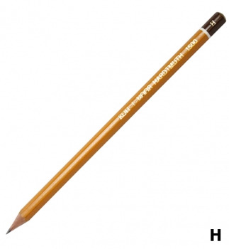 Олівець графітний, твердий H, Koh-I-Noor 1500.H