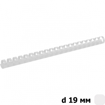 Пластикова пружина d 19 мм 100 штук в упаковці Axent 2919-21-A біла