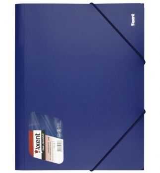 Папка пластиковая на резинках непрозрачная тонированная A4, Axent 1508-02-А синий