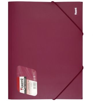Папка пластиковая на резинках непрозрачная тонированная A4, Axent 1508-04-А бордовый
