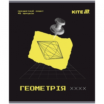 Зошит предметий 48 л., клітинка, Techno Kite k25-240-1 геометрія